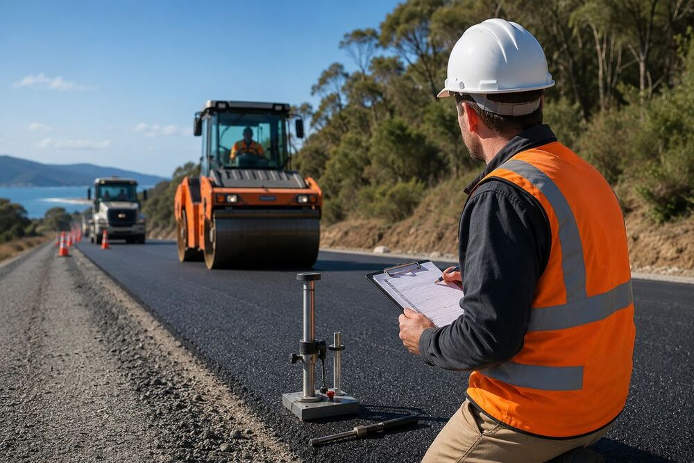 Road construction to RMS specification on the Central Coast
