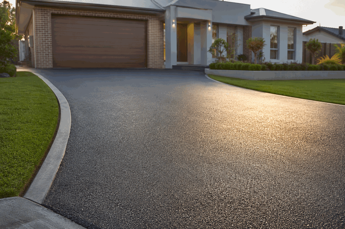 Asphalt residential driveway on the Central Coast