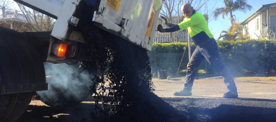 A demonstration of our asphalt paving on the Central Coast